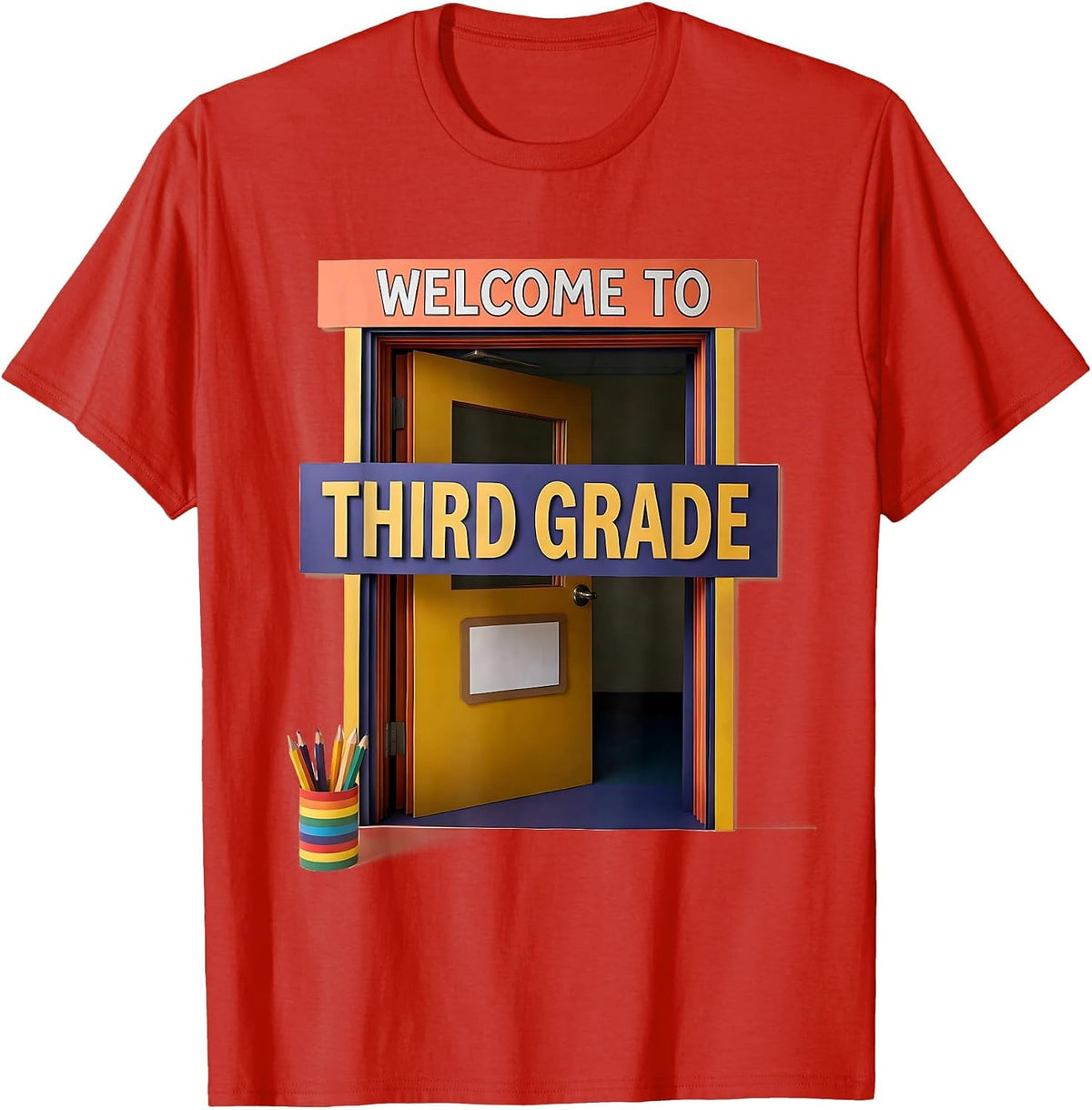 Men's Welcome To Third Grade Retro Third Grade Vibes Back To T-Shirt - Red
