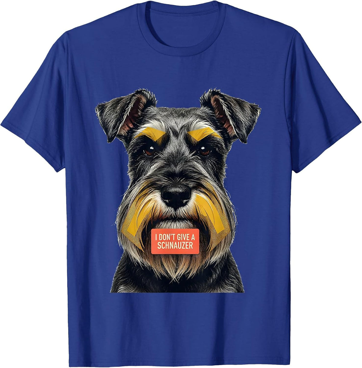I Don't Give A Schnauzer Funny Miniature Schnauzer Lover T-Shirt - Royal Blue