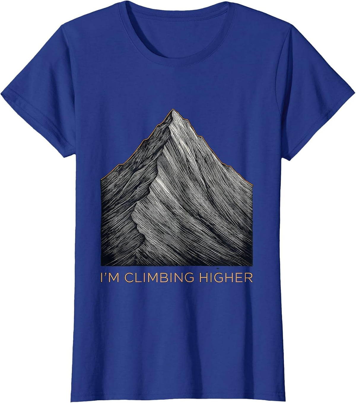 Women's I'm Climbing Higher Generative Plotter Blessed Pier Giorgio T-Shirt - Royal Blue