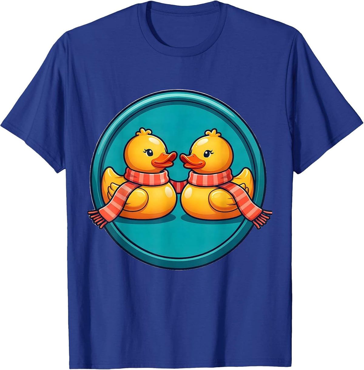 Sealed Bath Toy Ducks Badge Funny Christmas Duck Lover T-Shirt - Royal Blue