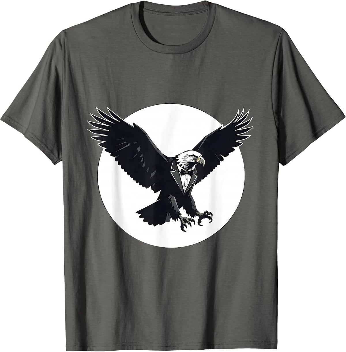 Men's Eagle in Tuxedo Soaring Flight Graphic T-Shirt - Asphalt Grey