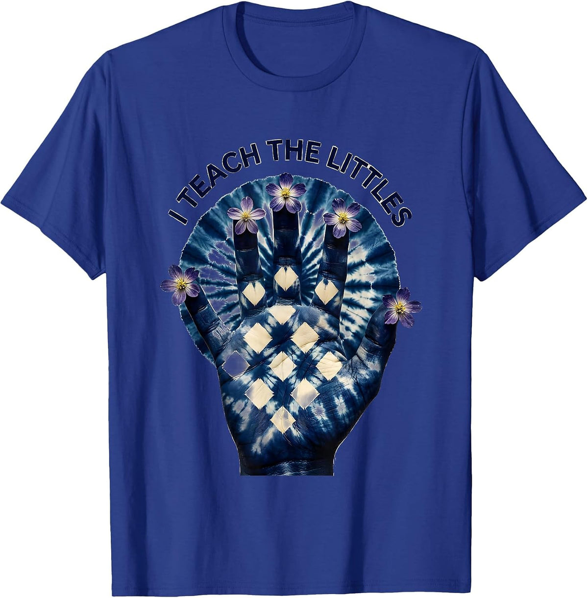 Men's I Teach The Littles Preschool Teacher Design T-Shirt - Royal Blue