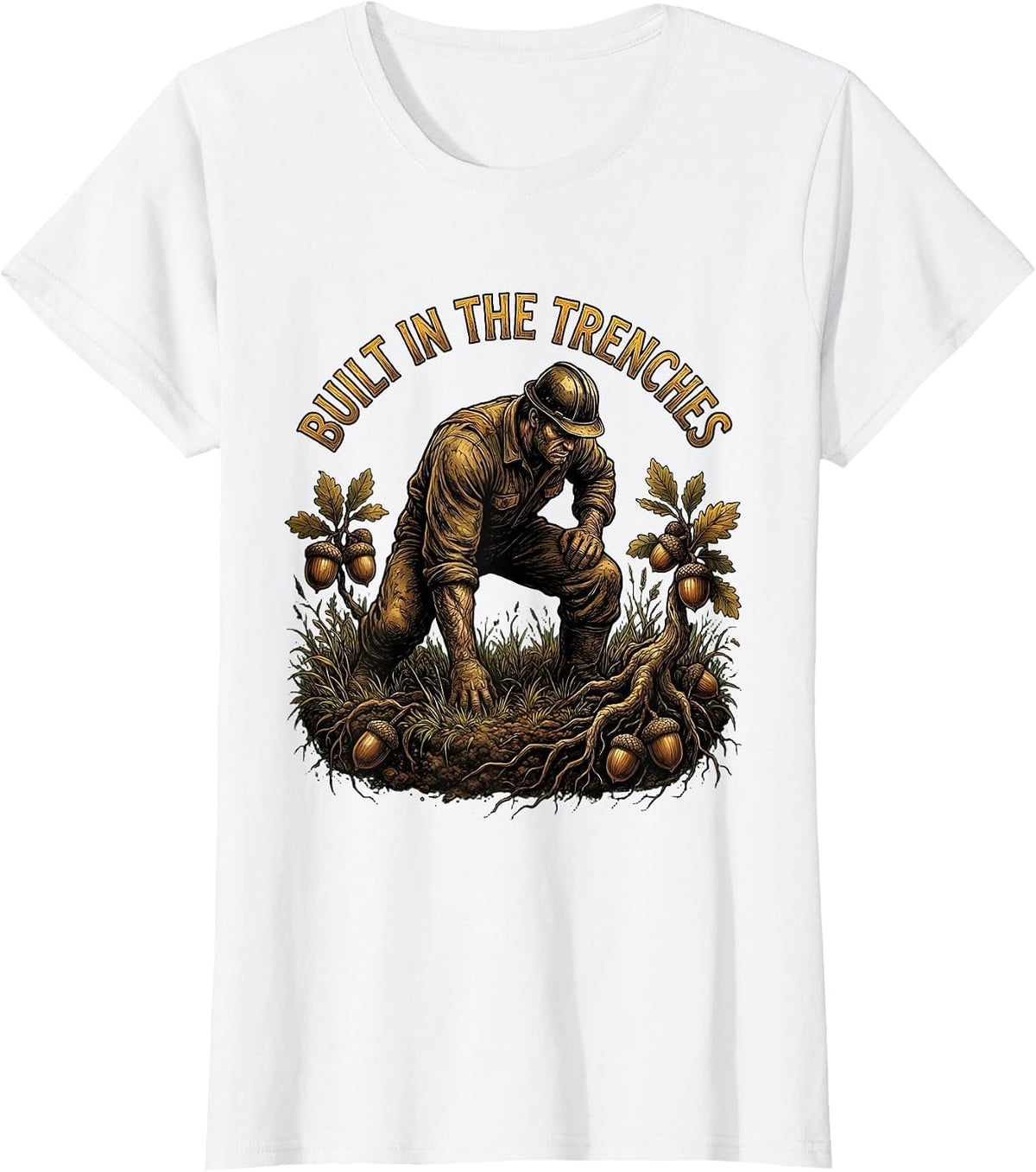 Line Play Wins Championships Football Lineman Design T-Shirt - White