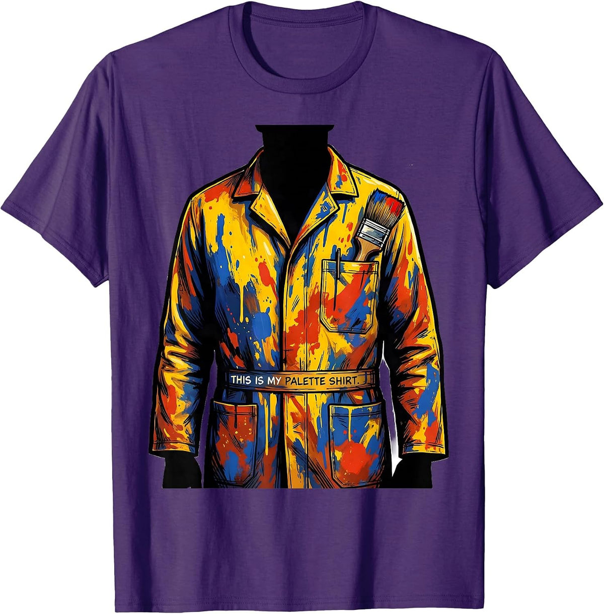 This Is My Palette Shirt Funny Artist Painter Humor Gift T-Shirt - Purple