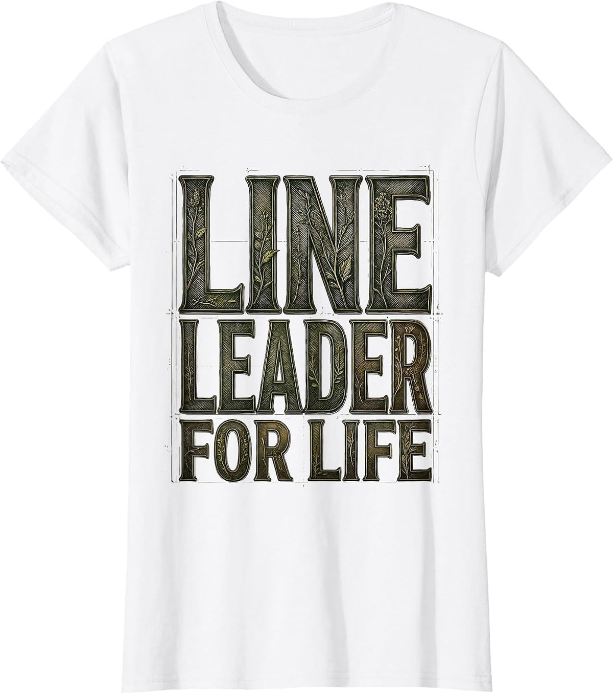 Line Leader For Life Elementary Teacher Design T-Shirt - White