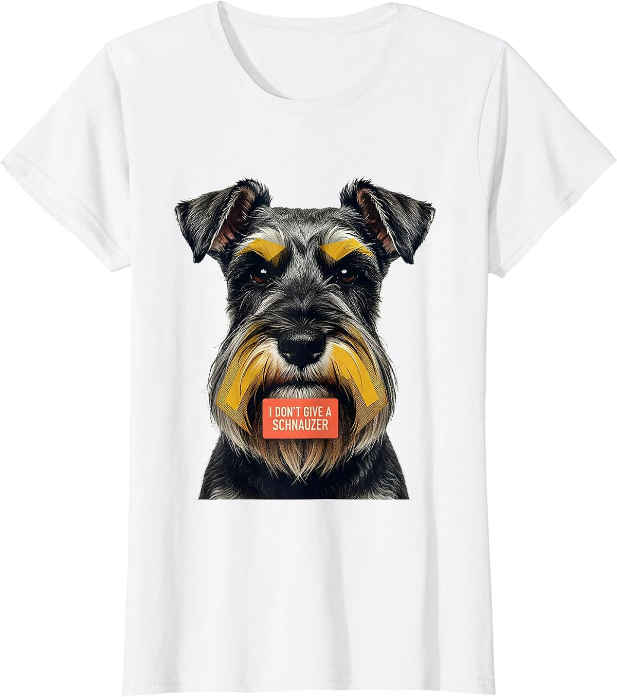 I Don't Give A Schnauzer Funny Miniature Schnauzer Lover T-Shirt - White