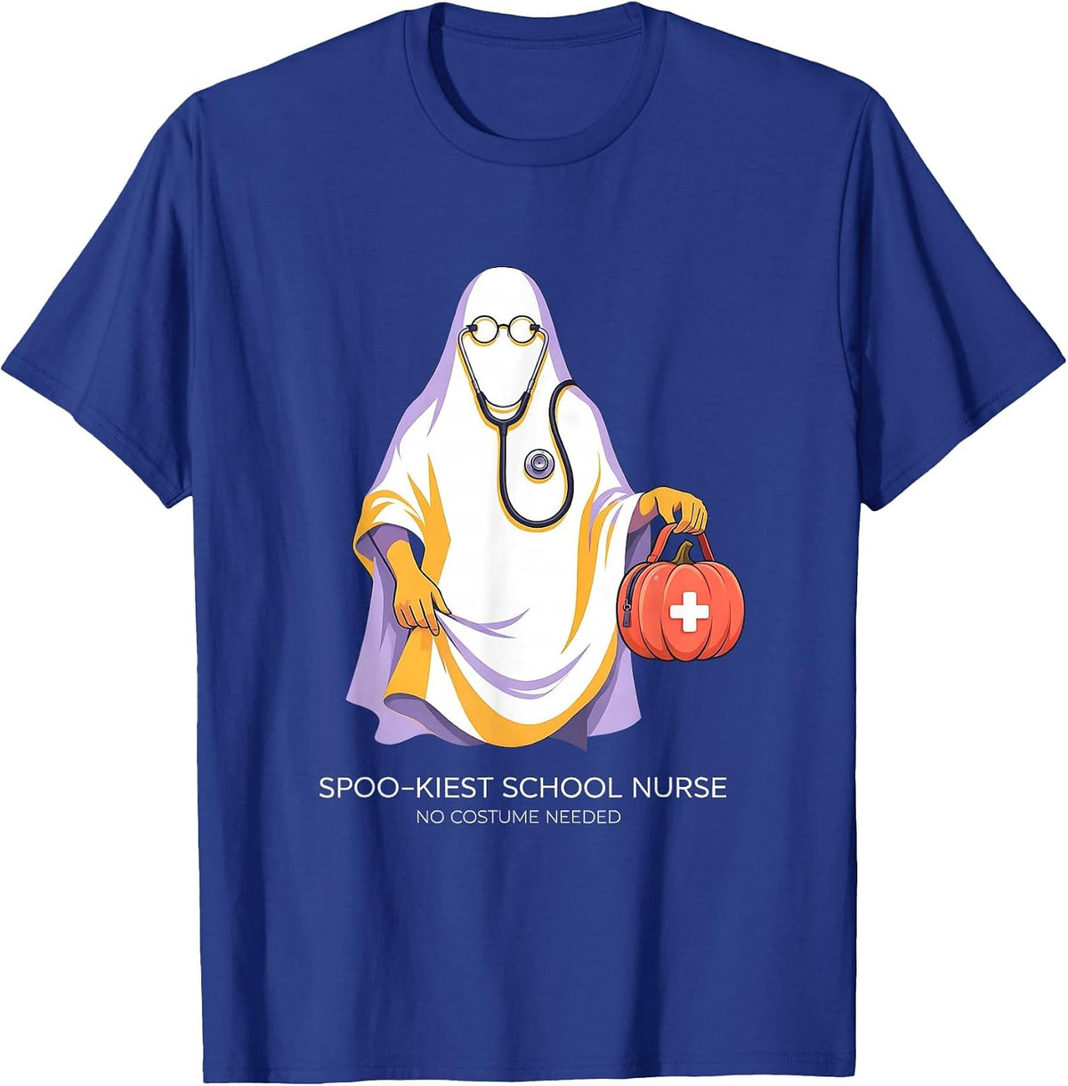Men's Spoo-kiest School Nurse, No Costume Needed Funny T-Shirt - Royal Blue