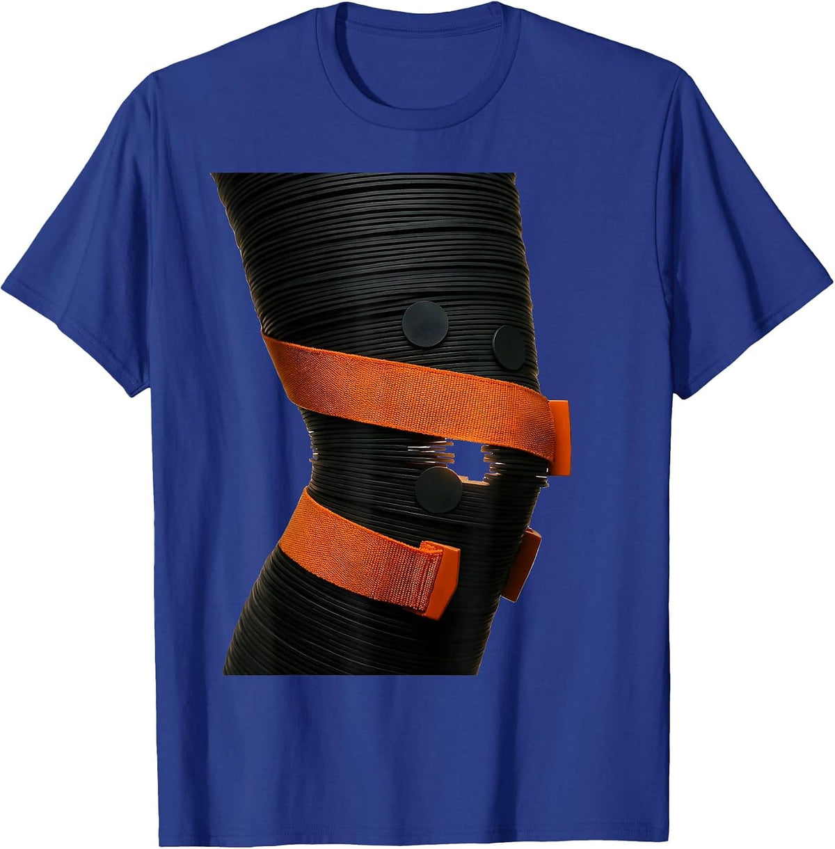 Rehab Strap Knee Joint Humor Physical Therapist Wellness T-Shirt - Royal Blue