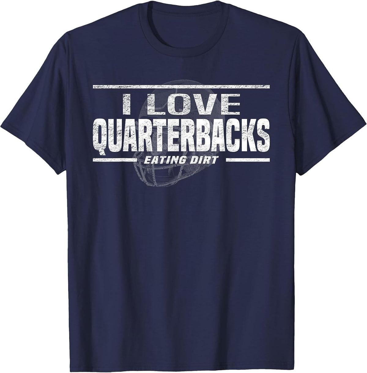 Defensive End, Funny Football T-Shirt - Navy Blue
