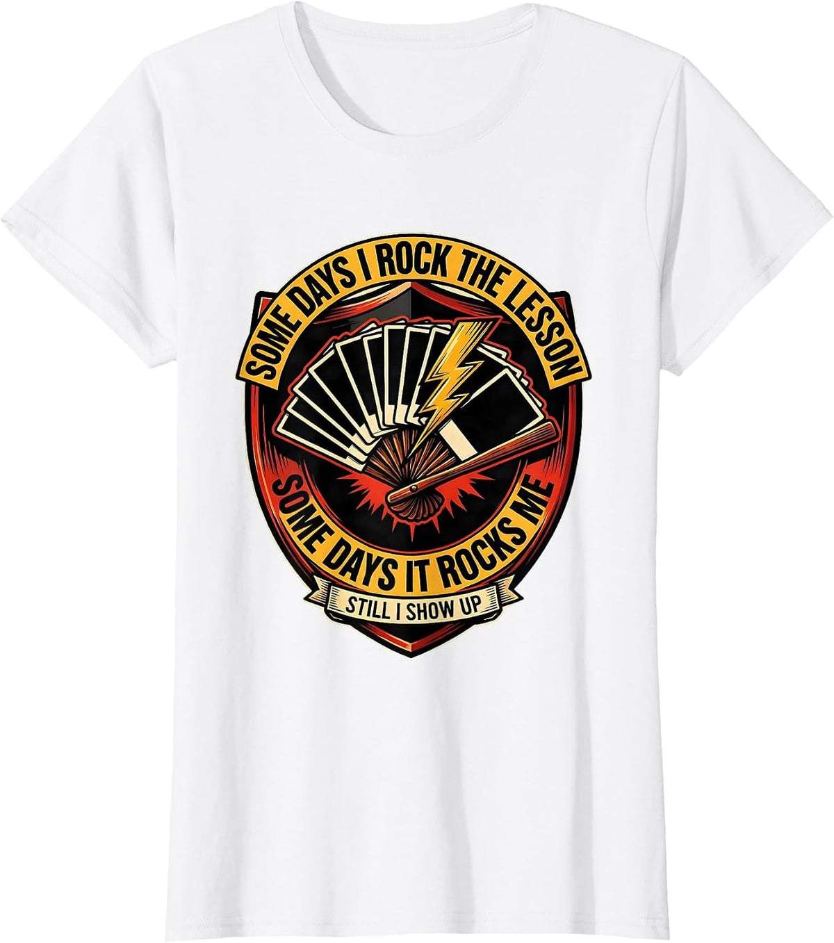 Some Days I Rock The Lesson Tattoo Sped Squad T-Shirt - White