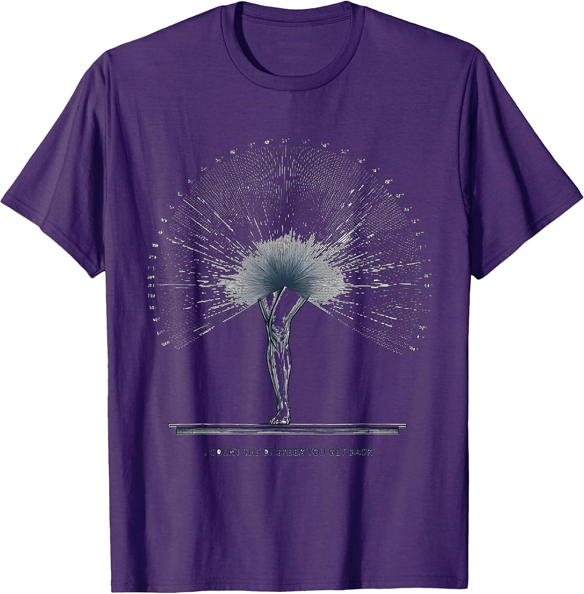 Men's I Count The Degrees You Get Back Funny Physical Therapist T-Shirt - Purple