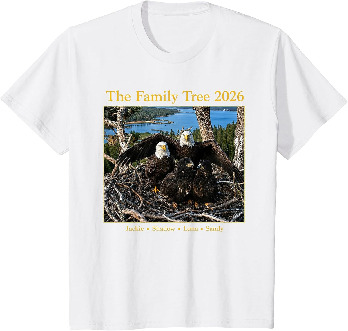 The Family Tree 2026 Jackie Shadow Luna Sandy T-Shirt - White