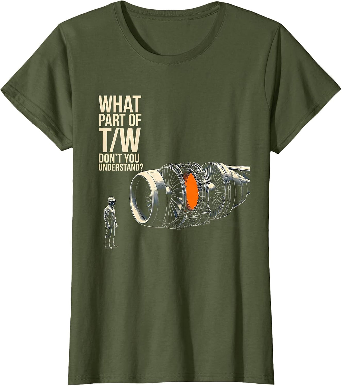 Women's What Part Of T/W Don't You Understand? Aerospace Engineer T-Shirt - Olive Green