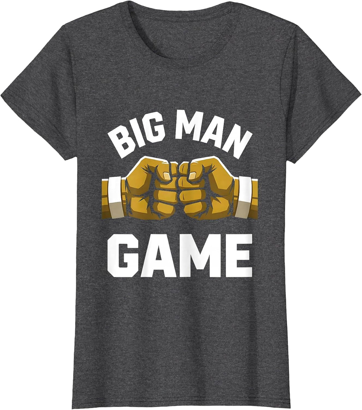 Women's Big Man Game Football Lineman Brotherhood Design T-Shirt - Dark Heather Grey