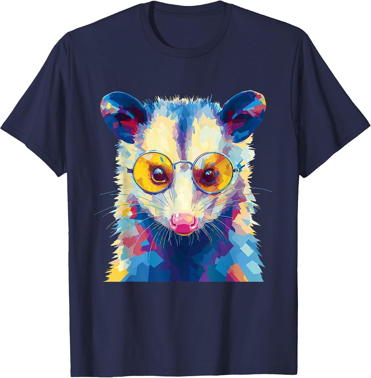 Opossum Possum Sunglasses T-Shirt - Navy Blue