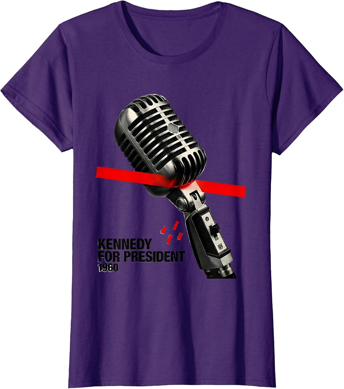 Women's Kennedy For President 1960 Retro Patriotic Political T-Shirt - Purple