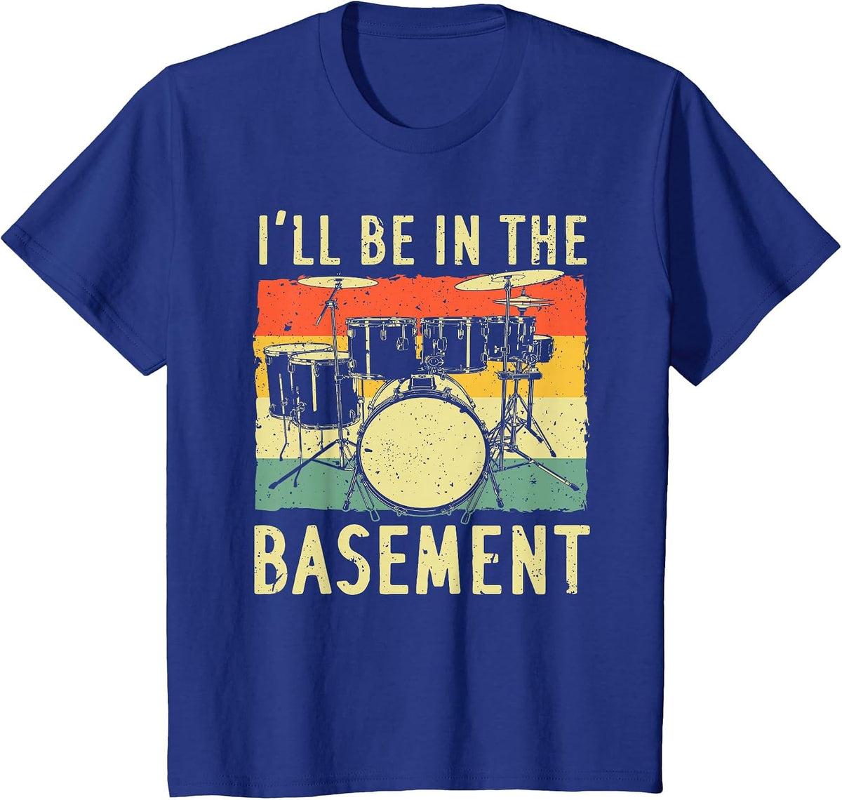 Cool Drumming Design for Men Women Drum Set Drumming Drummer T-Shirt - Royal Blue