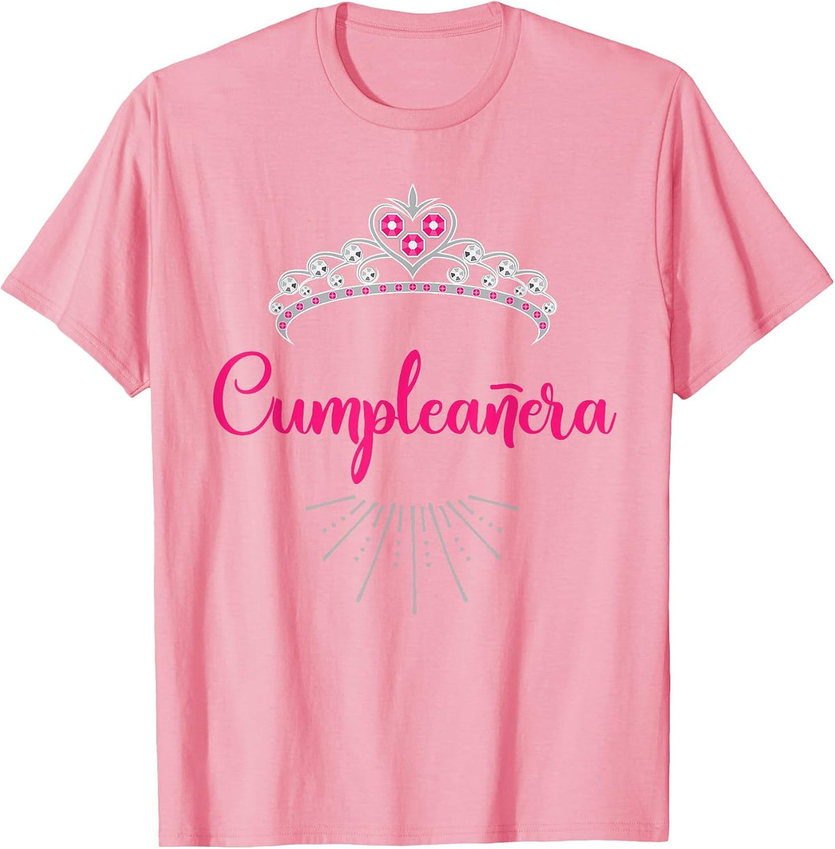 Cumpleanera Birthday Girl Tiara Spanish T-Shirt - Pink
