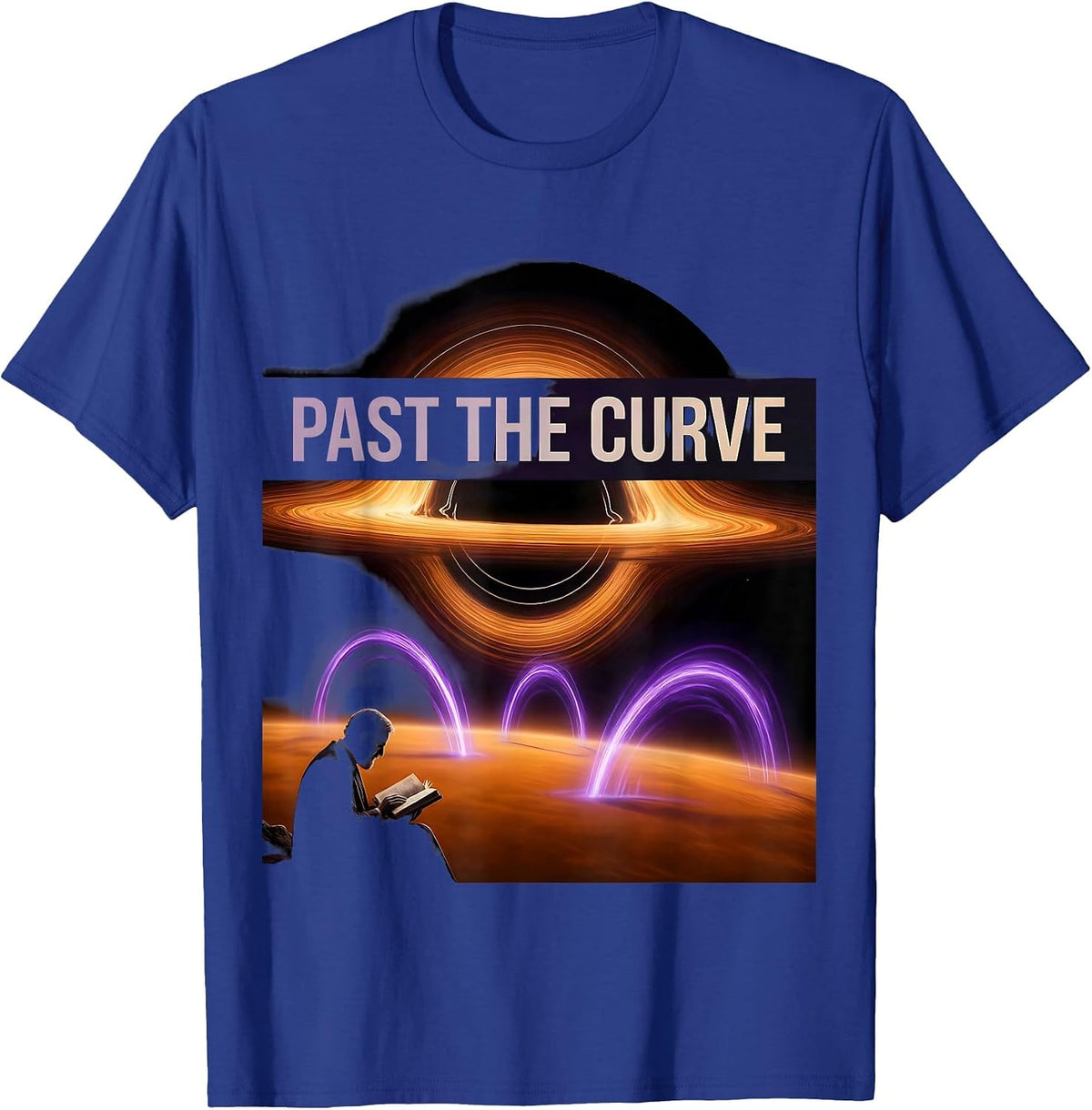 Past the Curve Astrophysics Science Education Physics Lover T-Shirt - Royal Blue