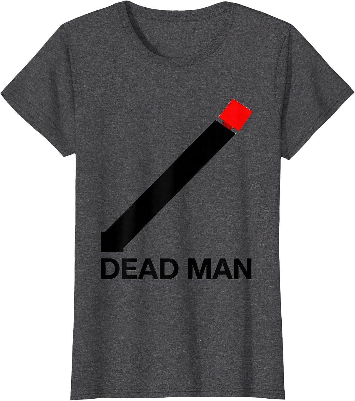 Women's DEAD MAN Funny Construction Worker Contractor Gag Gift T-Shirt - Dark Heather Grey