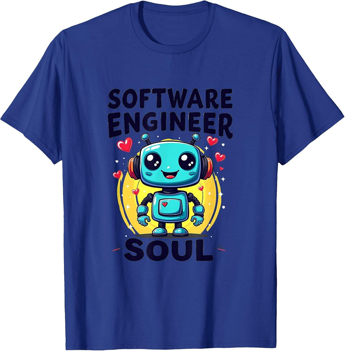 Software Engineer Soul Coding Life Design T-Shirt - Royal Blue