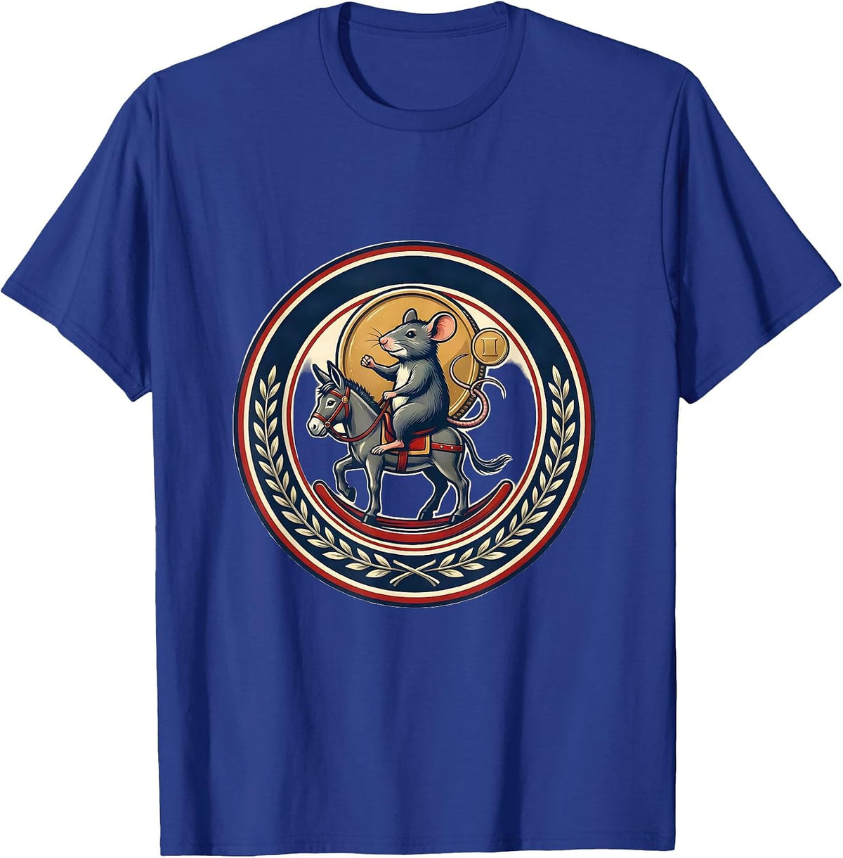 Rat On Donkey Seal Irreverent Humor Animal Lover Gift T-Shirt - Royal Blue