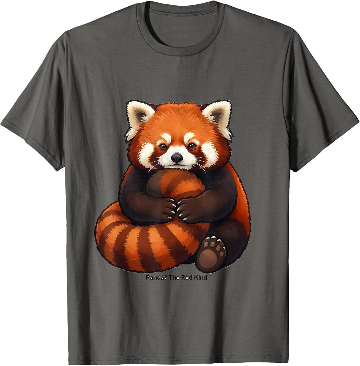Panda? The Red Kind Cute Kawaii Animal Lover Gift T-Shirt - Asphalt Grey