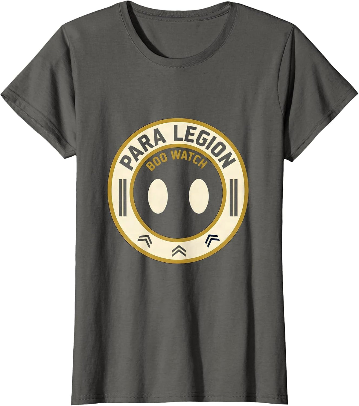 Women's Para Legion Boo Watch Sports Paraeducator Halloween Ghost T-Shirt - Asphalt Grey