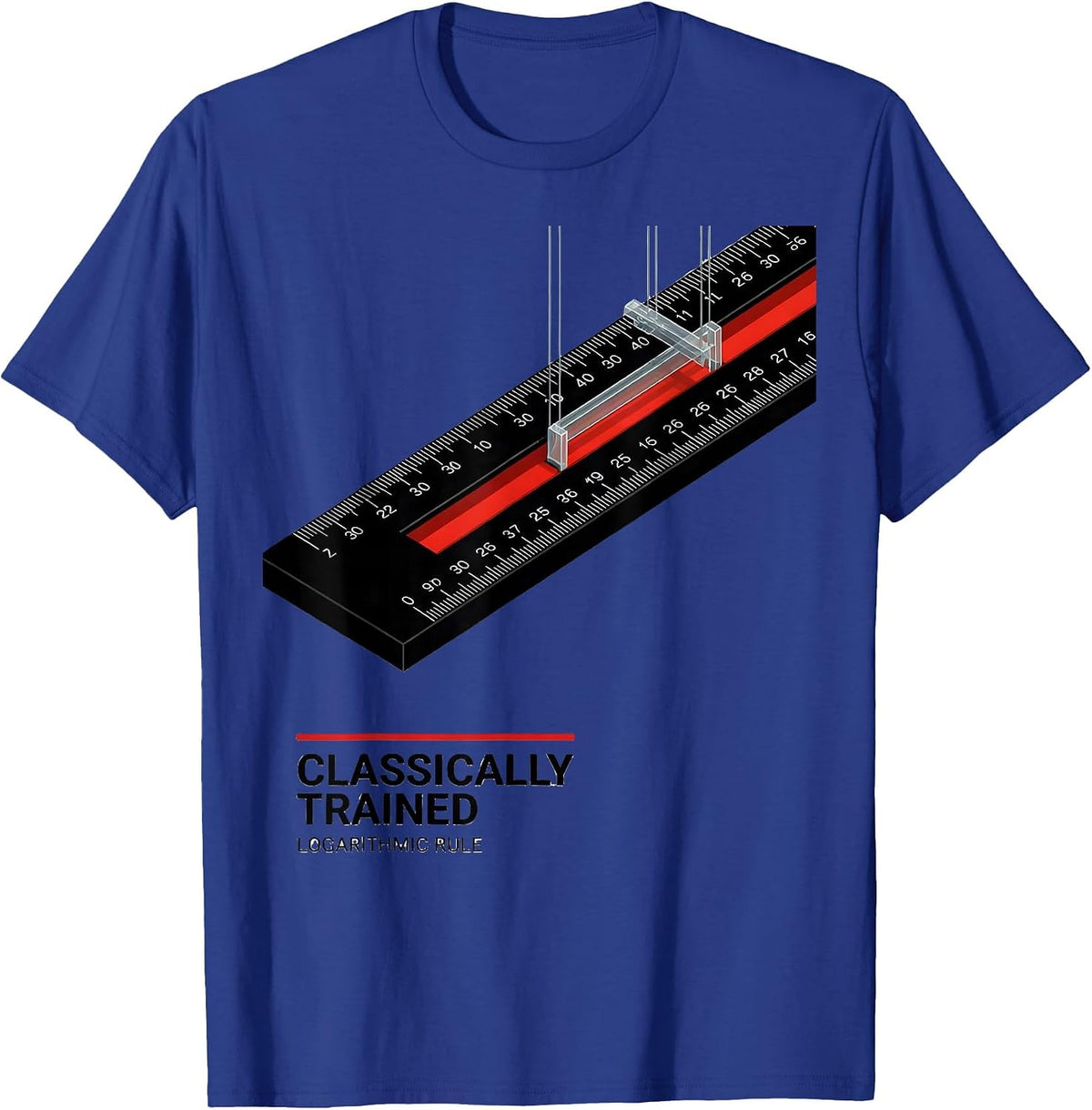 Men's Classically Trained Logarithmic Rule Swiss International T-Shirt - Royal Blue
