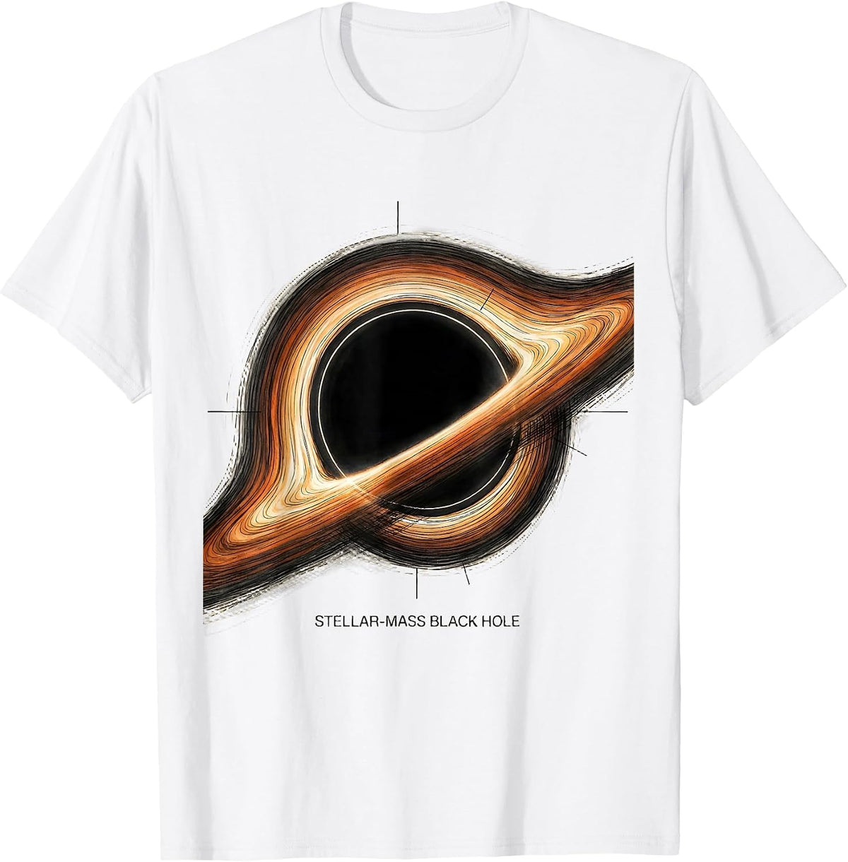 Men's Stellar-Mass Black Hole Physics Astrophysics Science Graphic T-Shirt - White