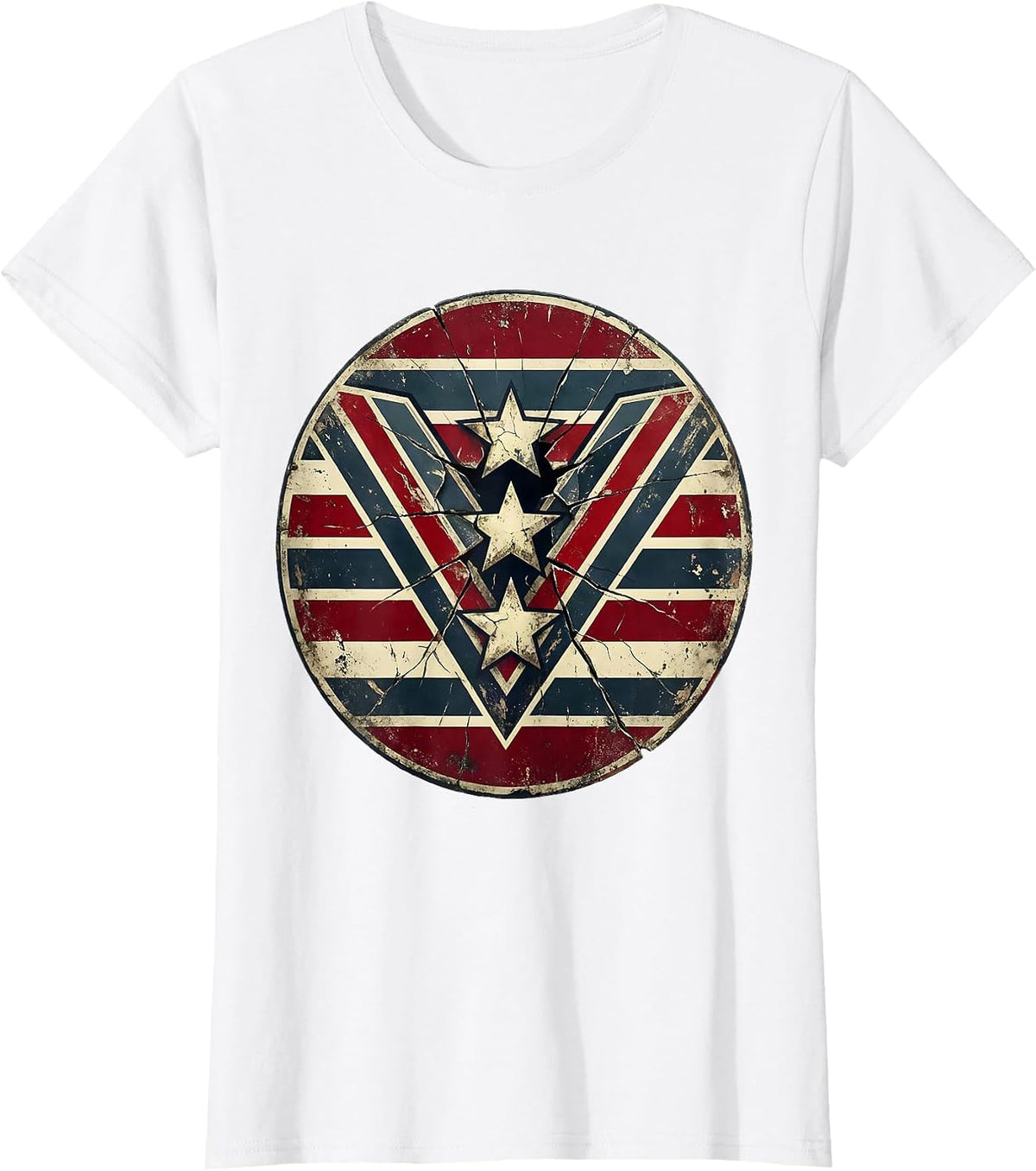 Hot Rod Engine Burst American Power Graphic T-Shirt - White