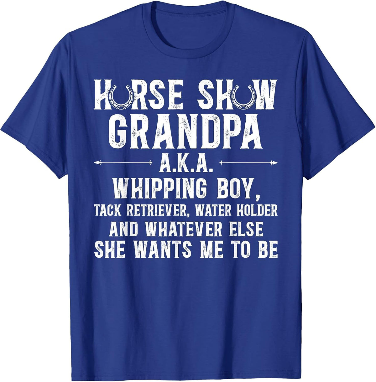 Horse Show Grandpa Definition Equestrian Grandpa T-Shirt - Royal Blue