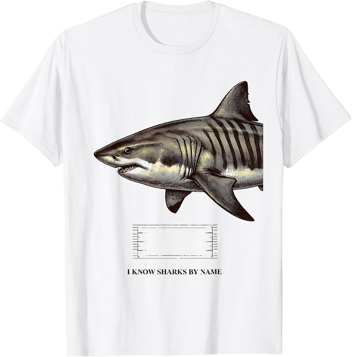 Men's I Know Sharks By Name Funny Shark Lover Marine Biology Gift T-Shirt - White