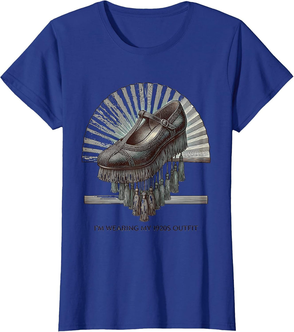 Women's I'm Wearing My 1920s Outfit Vintage Flapper Party New Years T-Shirt - Royal Blue