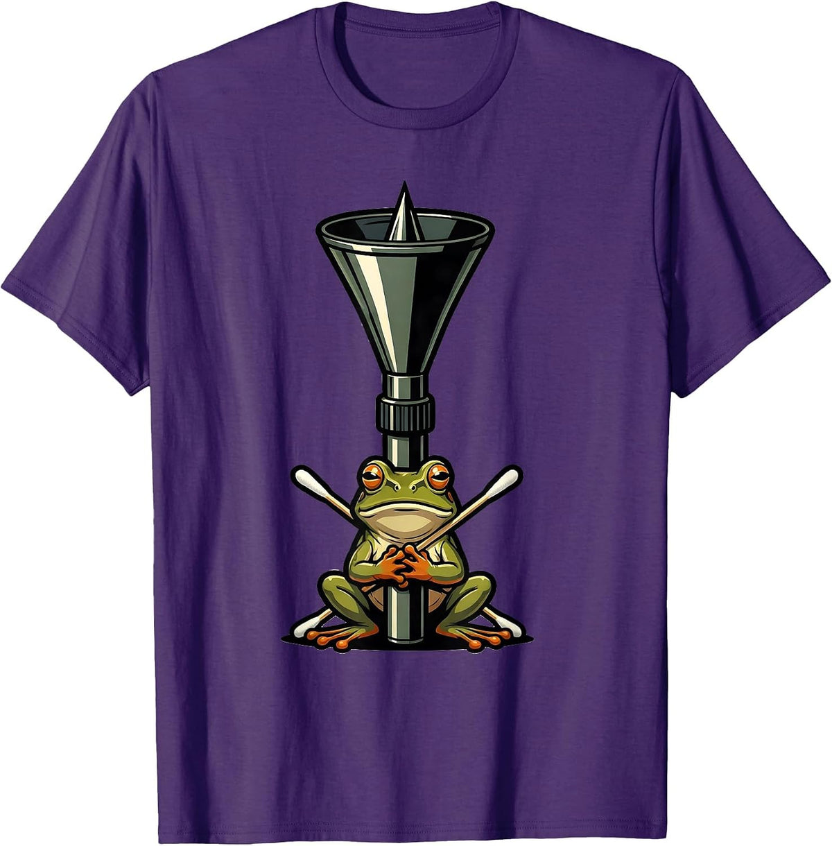 Veterinary Otoscope Frog Cartoon Vet Tech Humor T-Shirt - Purple
