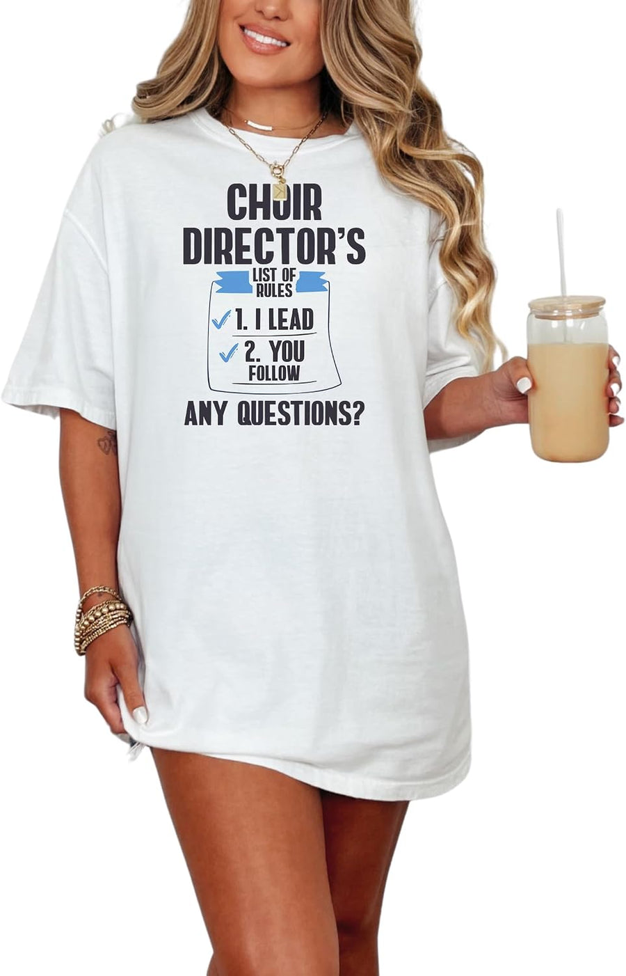 Choir Director's Rules Gift - Comfort Colors T-Shirt White - As Pictured