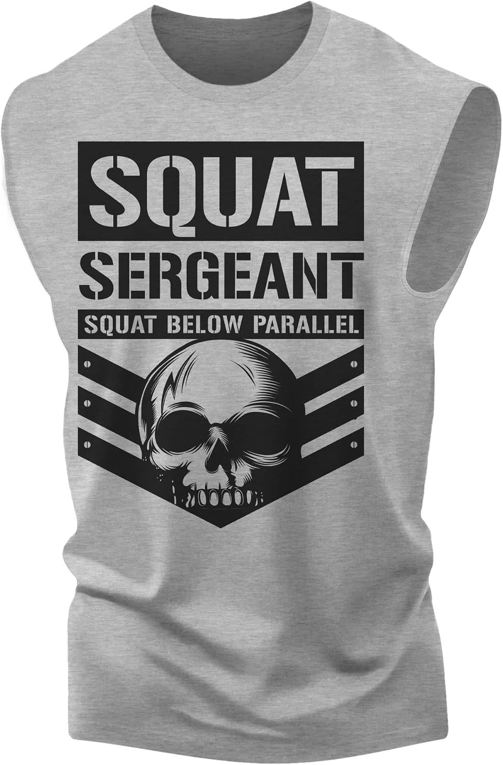 Workout Shirts for Men, Squat Sergeant Squat Below Parallel Gym Shirt, Funny Lifting T-Shirt - 4. Squat Sergeant Muscle Tank