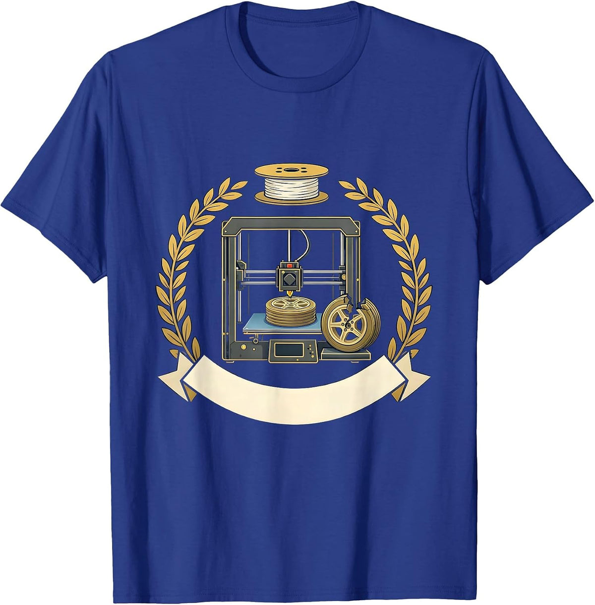 Sealed Printer Badge Funny 3D Printing Hobbyist Gift T-Shirt - Royal Blue