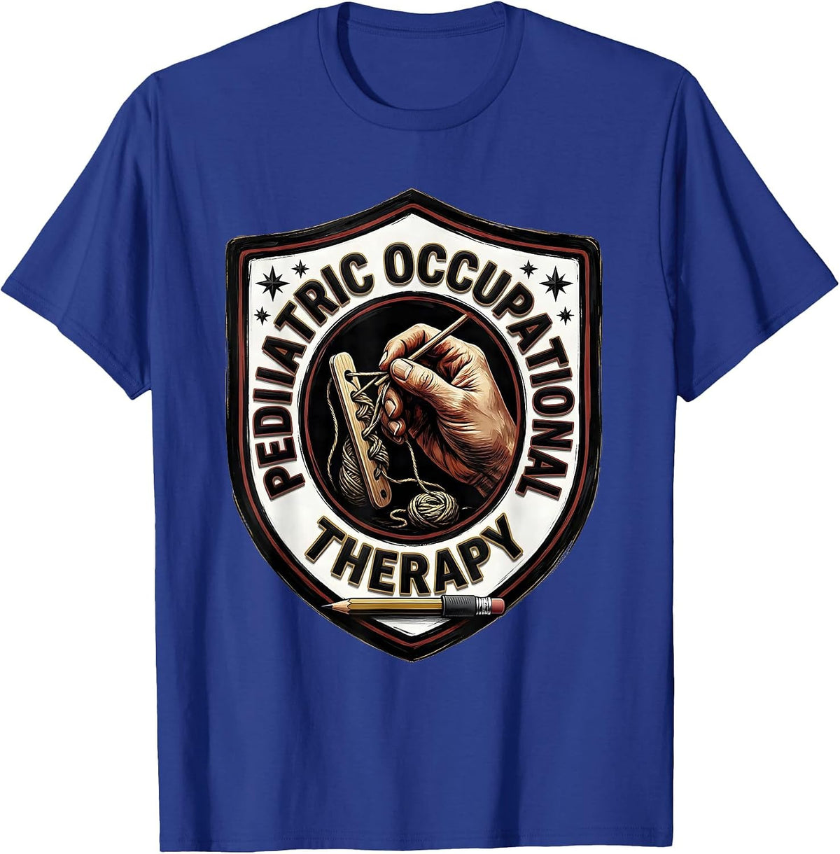 Men's Pediatric Occupational Therapy Retro Occupational Therapist T-Shirt - Royal Blue