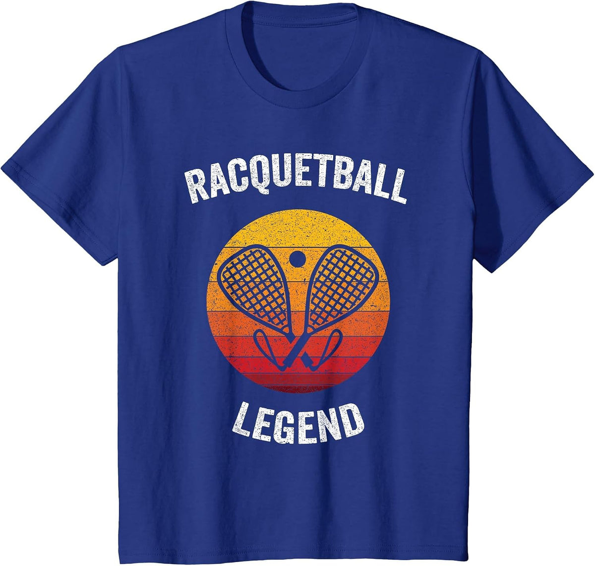 Racquetball Legend | Vintage Tennis Racquet Ball T-Shirt - Royal Blue