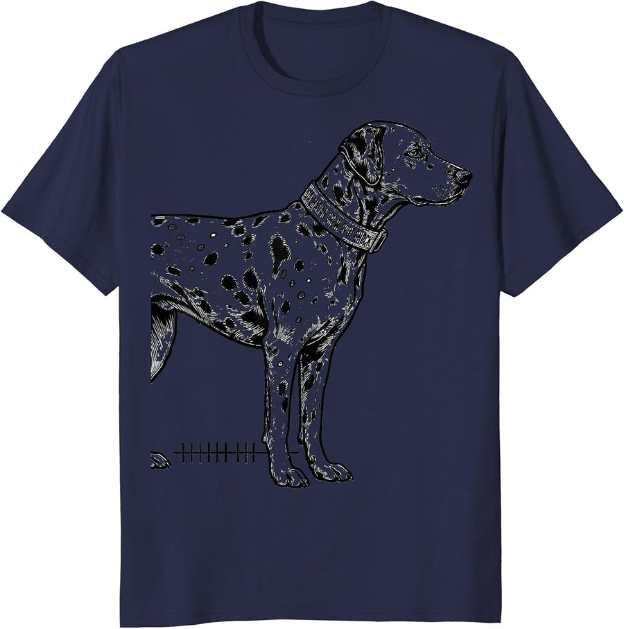 Dalmatian Crew Spot Check Funny Dalmatian Dog Halloween T-Shirt - Navy Blue