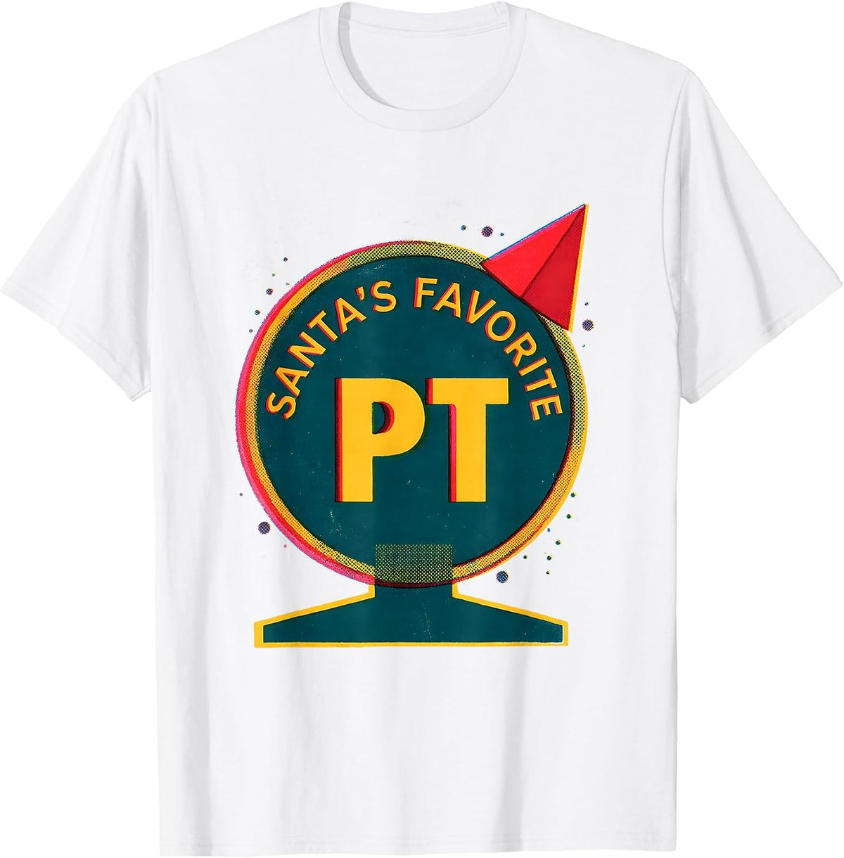 Men's Santa's Favorite PT Funny Physical Therapy Therapist T-Shirt - White