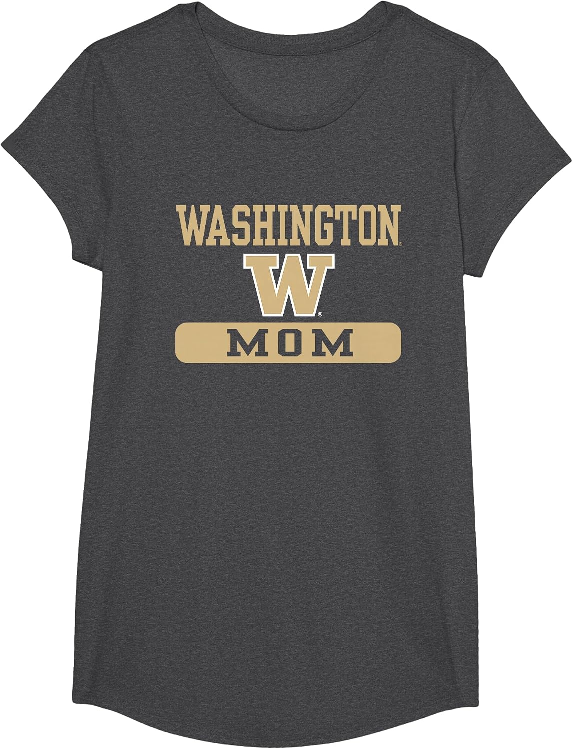 Washington Huskies Mom Officially Licensed T-Shirt - Girls Dark Heather Grey