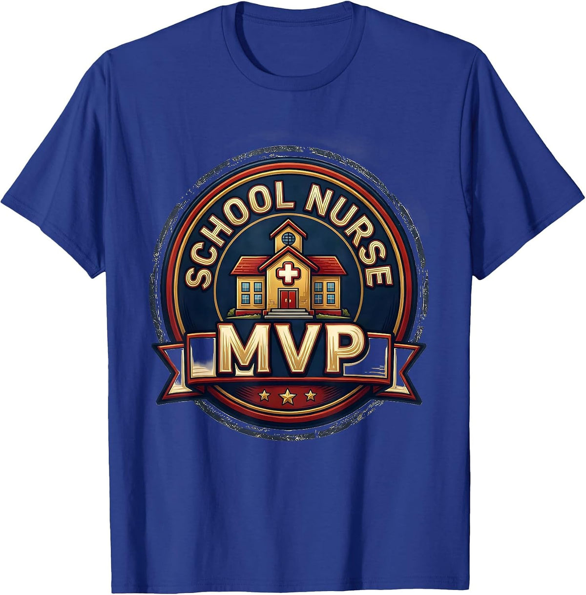 Men's School Nurse MVP Funny School Nurse Gift Back to School T-Shirt - Royal Blue