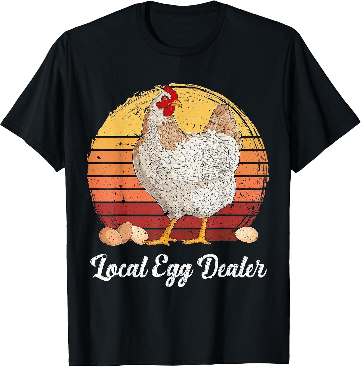 Supporting Local Egg Dealer Chickens Egg Lover Women Men T-Shirt - Black