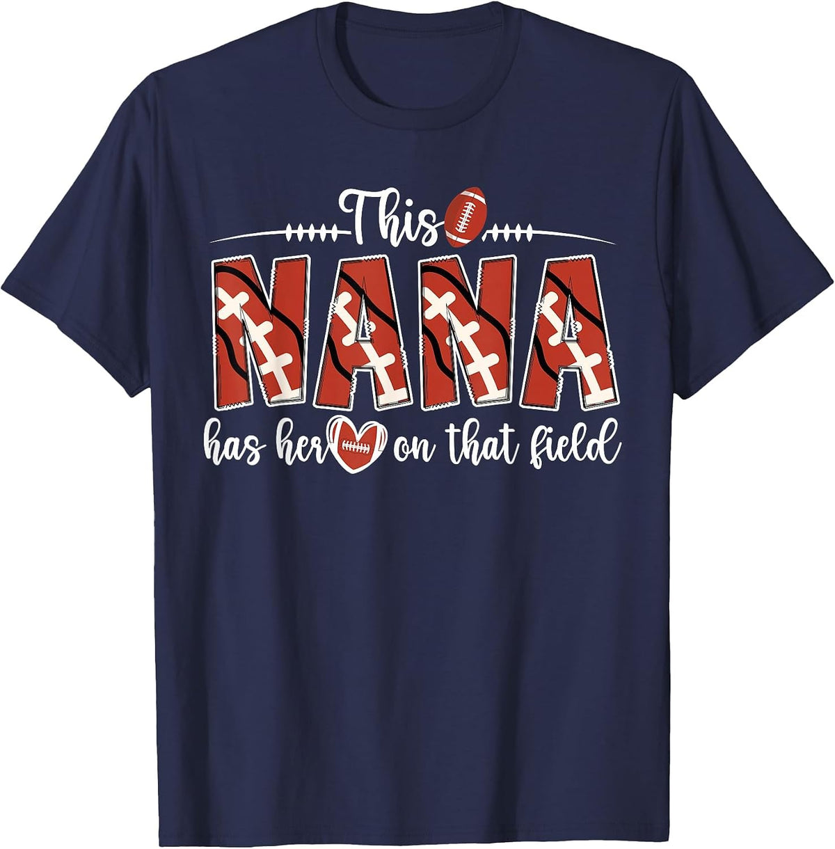 Football Nana of A Football Player Nana T-Shirt - Navy Blue