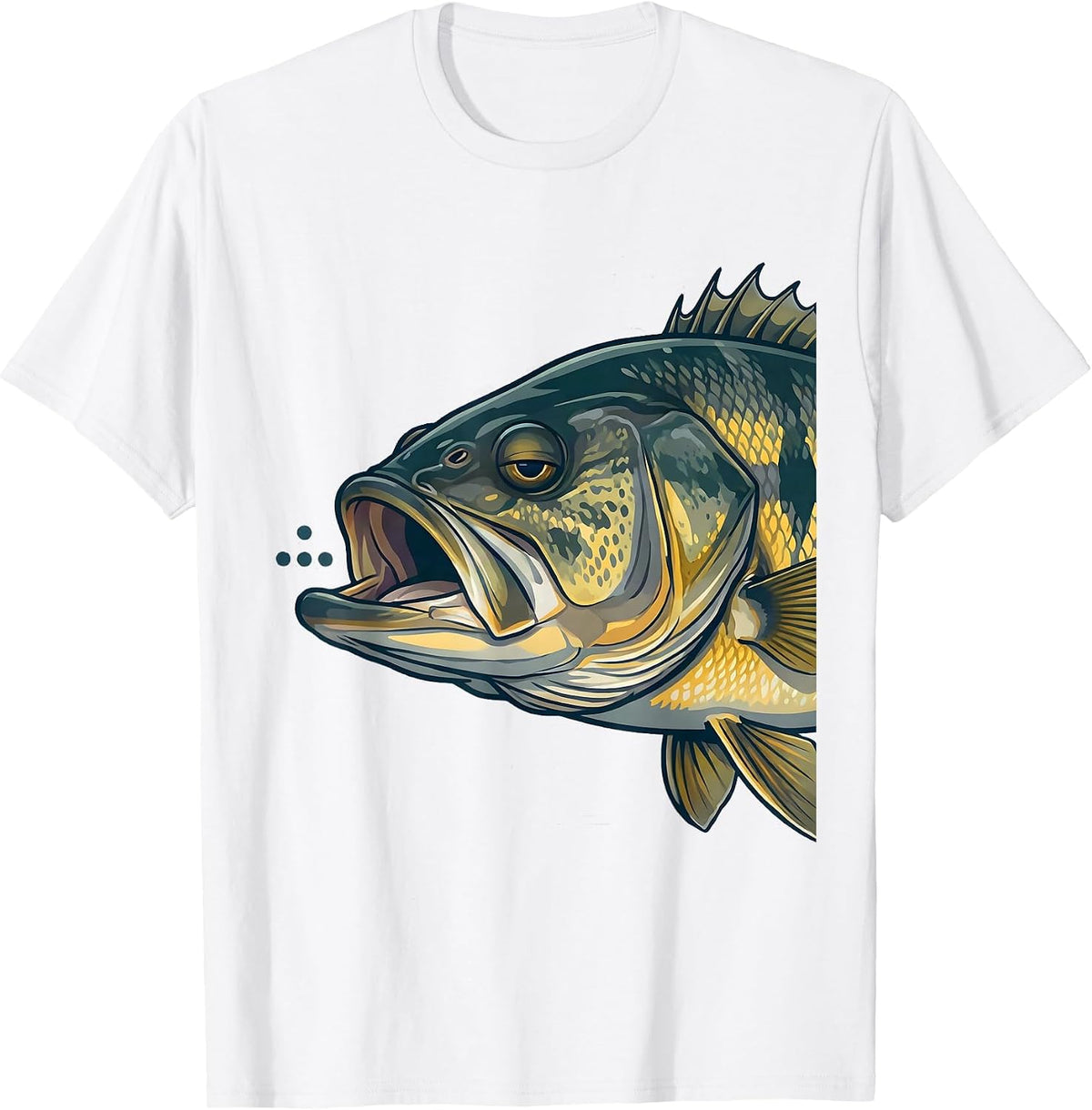 Bass Fisherman Funny Humor Fishing Meme T-Shirt - White
