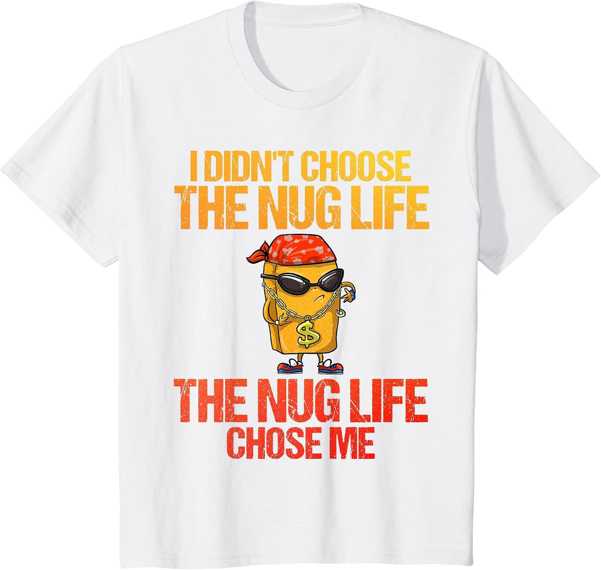 Chicken Nugget Art for Men Women Kids Chicken Nugget Lover T-Shirt - White
