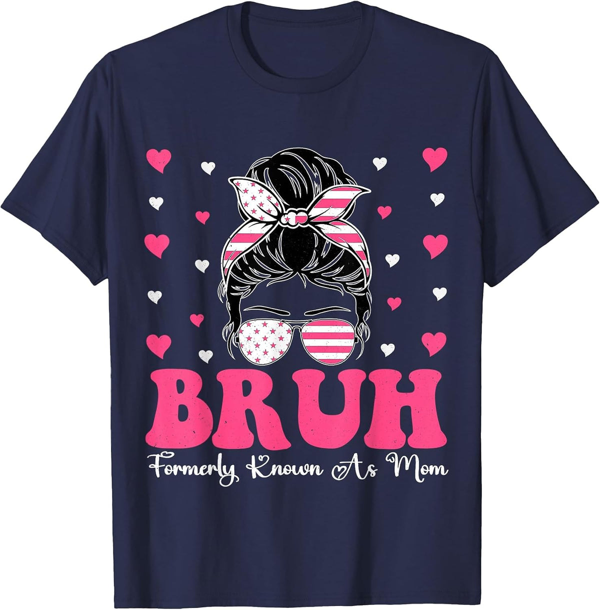 Bruh Formerly Known As Mom Funny Mother's Day T-Shirt - Navy Blue