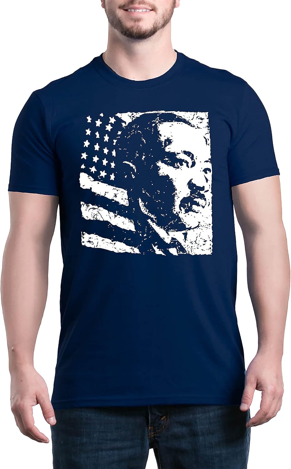 Martin Luther King Jr. American History Icon T-Shirt - Navy
